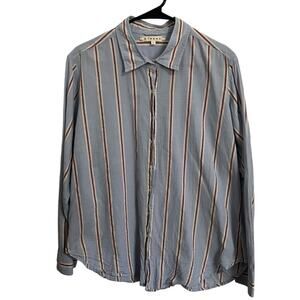 XiRENA Blue Striped Button Down Shirt